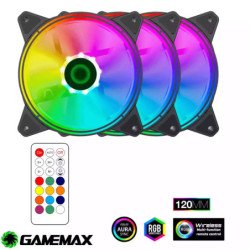 KIT FAN COOLERS GAMEMAX RQ300 3 X FANS ARGB 12CM