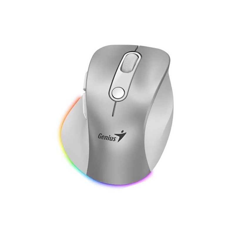 MOUSE GENIUS WIRELESS ERGO 9000S PRO 2.4GHZ+BT SILVER