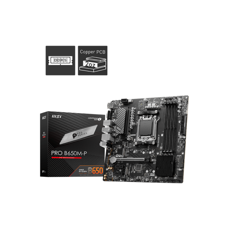 Mother MSI PRO B650M-P DDR5 AM5 (5ta Gen) Mother MSI PRO B650M-P DDR5 AM5 (5ta Gen)