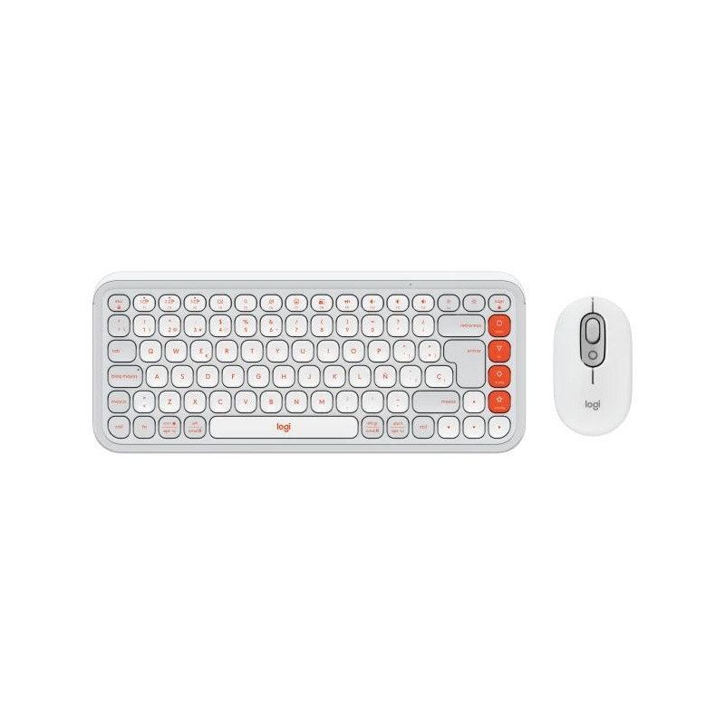 COMBO WIERELESS TECLADO Y MOUSE LOGITECH POP ICON BLANCO 920-013055