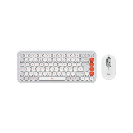 COMBO WIERELESS TECLADO Y MOUSE LOGITECH POP ICON BLANCO 920-013055