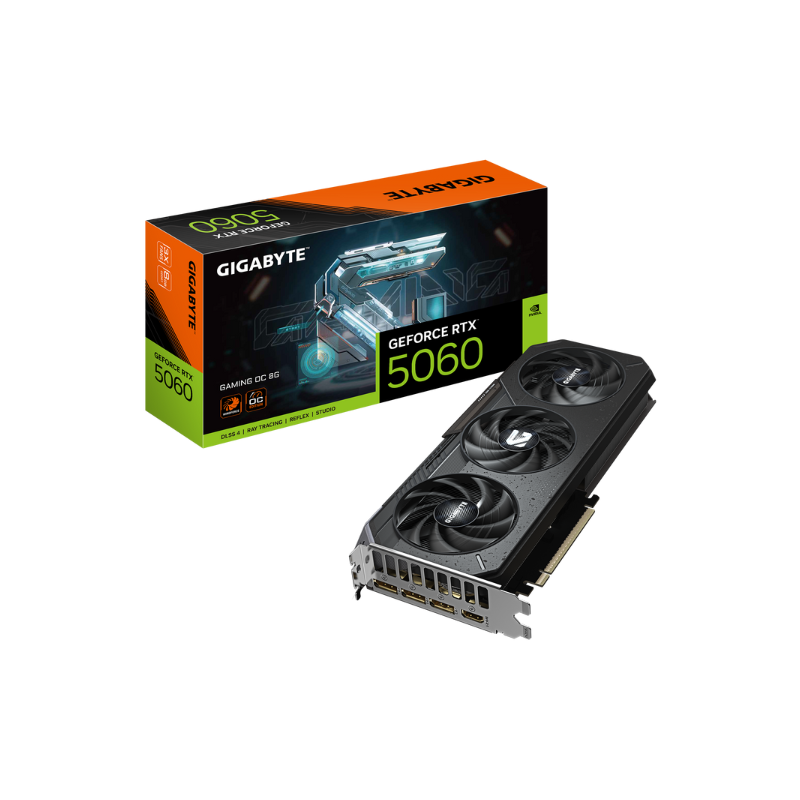 PLACA DE VIDEO VGA Gigabyte GeForce RTX 5060 GAMING OC 8G PLACA DE VIDEO VGA Gigabyte GeForce RTX 5060 GAMING OC 8G