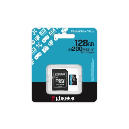 MICRO SD 128GB KINGSTON CANVAS GO PLUS G4