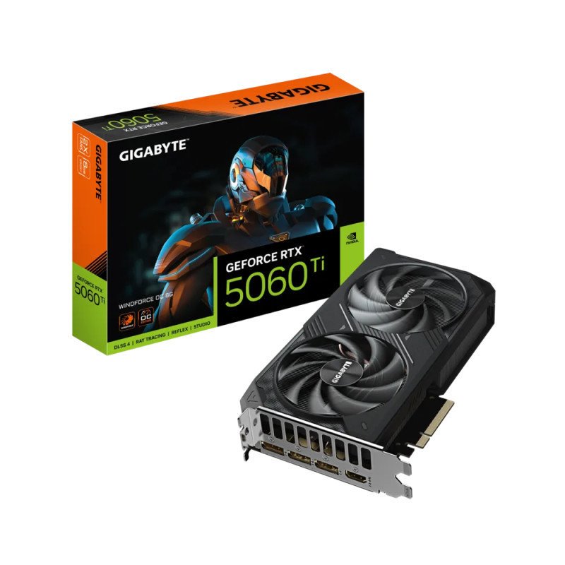 Placa de Video GIGABYTE GeForce RTX 5060 Ti WINDFORCE OC 8G