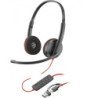 AURICULARES + MICROFONO POLY HP BLACKWIRE 3220 USB NEGRO
