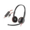 AURICULARES + MICROFONO POLY HP BLACKWIRE 3220 USB NEGRO