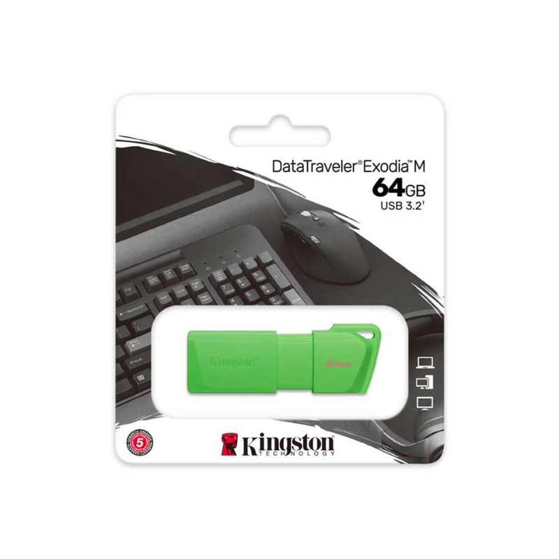 PEN DRIVE KINGSTON 64GB USB 3.2 DTXM NEON (GREEN)