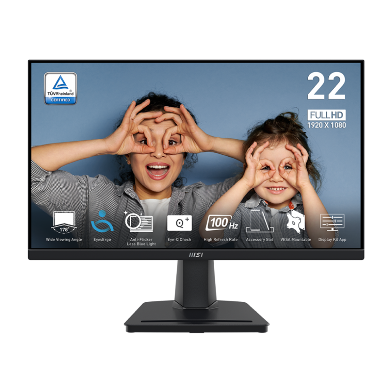 MONITOR 22 MSI PRO MP225V FHD 100HZ HDMI VGA
