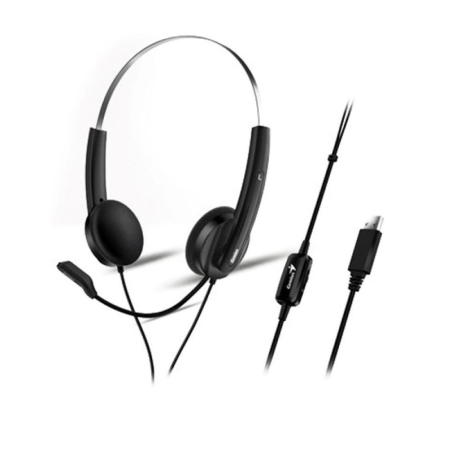 Auricular GENIUS HS-220U USB BLACK, 2.4m