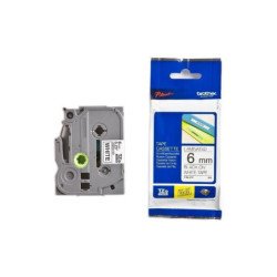 CINTA PARA ROTULADORA BROTHER TZE211 6MM NEGRO BLANCO