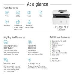 IMPRESORA LASER MFP 137FNW - HP